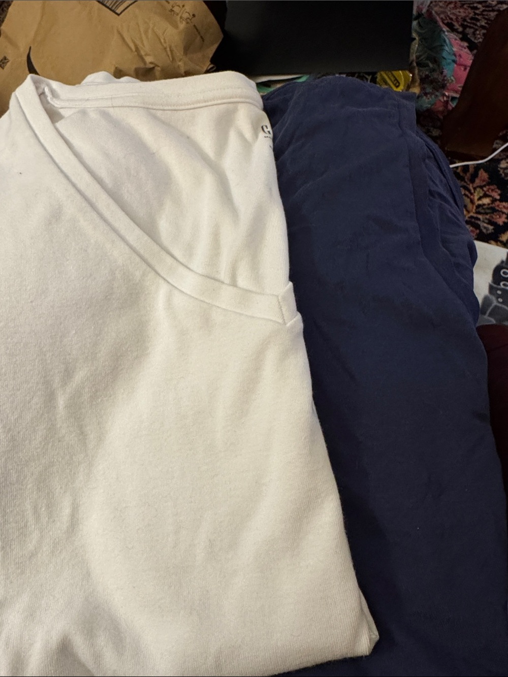 GAP White and Navy Short Sleeve Tee Set